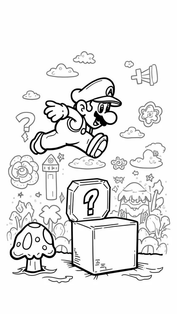 mario 64 coloring pages